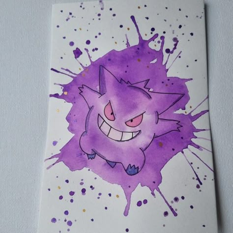 Watercolor Art For Beginners, Pokemon Full Art, Pikachu Drawing, Pokemon Painting, Gengar Pokemon, Summer Art Projects, Pokemon Sketch, Pokemon Craft, Art For Beginners