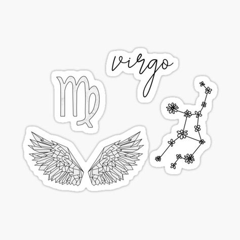 Tema Aesthetic, Jenna And Julien, Virgo Gifts, Virgo Constellation, Preppy Stickers, Virgo Zodiac, Aesthetic Stickers, Sticker Pack, Astrology Signs