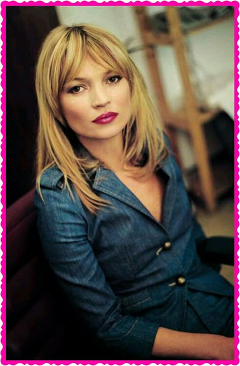 Kate Kate Moss Hair, Blonde Fringe, Hairstyle Examples, Fringe Hairstyles, Long Hair With Bangs, Haircut And Color, Top Models, Favorite Hairstyles, Hair Envy