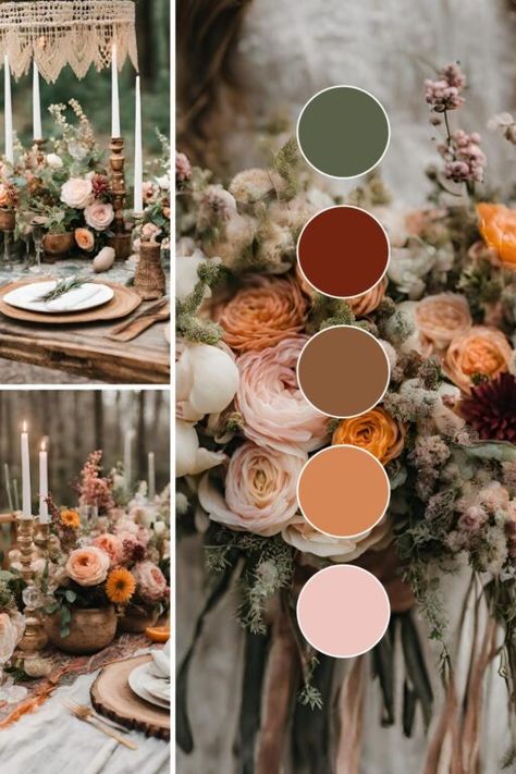 If you are looking at planning a spring wedding, then check out these beautiful spring wedding themes to help inspire you! Whether you envision a whimsical fairytale, a pastel color palette, or a vintage style wedding, there is a spring wedding theme here to suit every couple’s style and aesthetic! | Wedding theme ideas | Wedding colors | Wedding themes unique | Spring wedding theme | Wedding color inspiration | Wedding color ideas | Wedding color schemes | Wedding color palettes | Spring wedding color ideas | Wedding decor ideas | Wedding decorations | Wedding decorations ideas | Wedding favors | Wedding favor ideas | Natural Colour Wedding Theme, Arizona Spring Wedding Colors, Rustic Color Schemes Wedding, Cream Wedding Theme Color Schemes, Wedding Color Schemes Country, Early Spring Wedding Ideas, Cottage Core Wedding Colors, Natural Wedding Color Scheme, Best Spring Wedding Colors