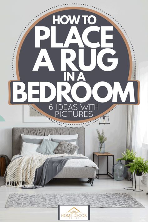 Rug By Bedside, Master Rug Ideas, Carpet Over Carpet Ideas Bedroom, How To Use Rugs In Bedroom, Carpets In Bedrooms Ideas, Where To Place A Rug In A Bedroom, Small Area Rugs In Bedroom, Runner Under Bed, Where To Put A Rug In A Bedroom