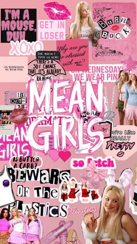 2000 Aesthetic, Mean Girl, 13th Anniversary, Girly Movies, Burn Book, Regina George, Book Wallpaper, Iphone Wallpaper Girly, Pink Themes