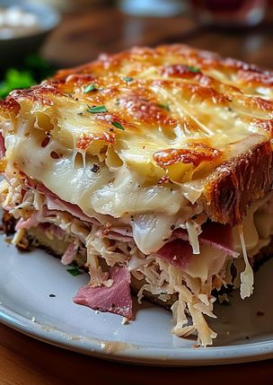 Homemade Reuben Bake is a delicious twist on the classic sandwich with layers of corned beef, Swiss, and sauerkraut. Try it today! Refrigerator Pickled Vegetables, Reuben Bake Recipe, Reuben Bake, Reuben Casserole, Pickled Vegetables Recipe, Corned Beef Recipes, Classic Sandwich, Reuben Sandwich, Baked Casserole