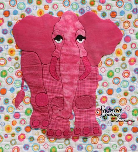 Zoo Series Elephant - via @Craftsy Elephant Quilt Block, Elephant Quilts Pattern, Animal Baby Quilt, Boys Quilt Patterns, Elephant Quilt, Baby Quilt Pattern, Quilt Square Patterns, Applique Quilting, Animal Quilts