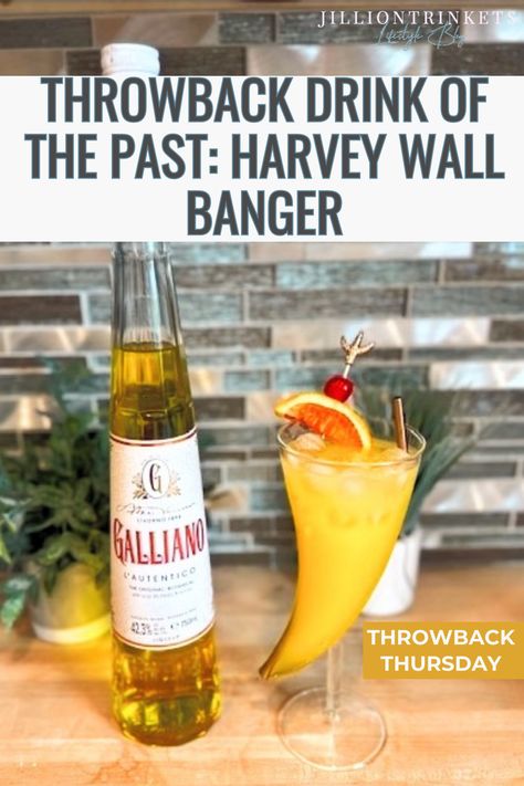 Harvey Wallbanger Drink, Bangers Recipe, Drinks Made With Tequila, Harvey Wallbanger, Bartending School, Sweet Cocktails, Orange Creamsicle, Cocktail Drinks Recipes, Drinks Recipes