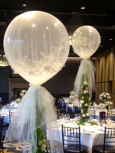 1pc Polyester White Balloon Decorative Mesh | SHEIN USA Feather Filled Balloons, Tulle Balloons, Balloon Accessories, Filled Balloons, White Balloons, Bridal Shower, Balloons, Baby Shower, Mesh