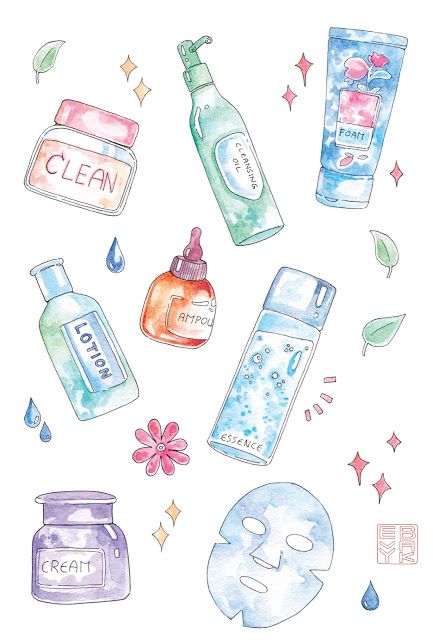 Skincare Remedies, Natural Hair Mask, Anti Aging Oils, Korean Skincare Routine, Skin Therapy, Skin Skincare, Watercolor Illustrations, Best Anti Aging, Clean Face