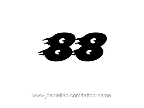 Tattoo Design Number Eighty Eight 888 Tattoo Design, 88 Tattoo, Number Tattoos, Name Tattoos, Fonts Design, New Tattoos, Mood Board, Tattoo Designs, Graphic Design