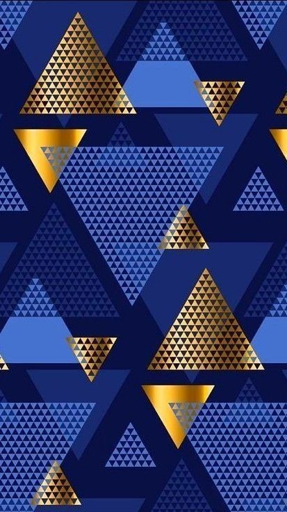 Geometric Art Abstract Patterns, Blue And Gold Pattern, Gold Wallpaper Background, Oneplus Wallpapers, Modern Geometric Art, Geometric Inspiration, Bright Background, Abstract Geometric Art, Abstract Iphone Wallpaper