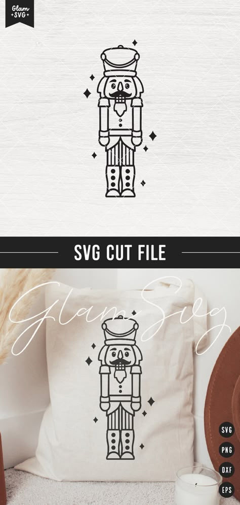 Nutcracker SVG Christmas SVG Cut Files for Cricut - Etsy Canada Nutcracker Svg Free, Christmas Sweatshirt Svg, Nutcracker Svg File Free, Nutcracker Tattoo, Christmas Decor Cricut, Merry Christmas Hello Kitty, Wood Burning Templates, Nutcracker Svg, Nutcracker Image