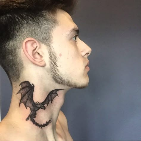 Game Of Thrones Quote Tattoo, Drogon Game Of Thrones Tattoos, Game Of Thrones Dragon Tattoo, Dragon Tattoo Game Of Thrones, Game Of Thrones Tattoo Designs, Dragon Tattoo Neck, Got Tattoo, Dragon Back Tattoo, Game Of Thrones Tattoo