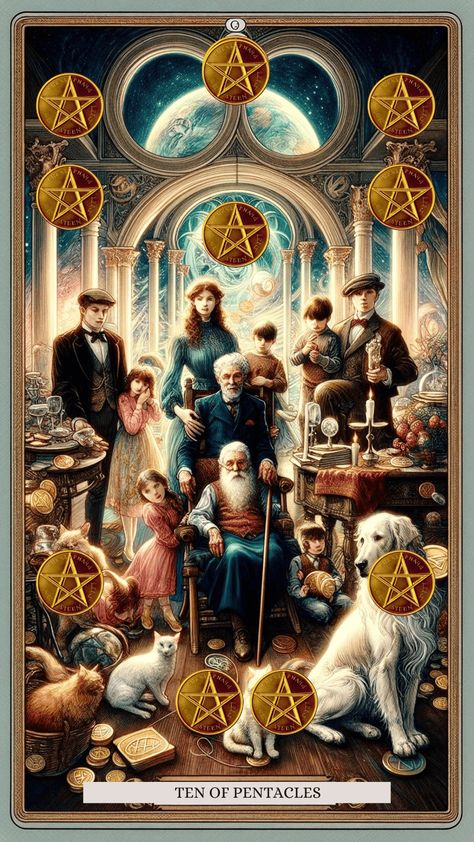 Discover Ten of Pentacles Tarot Card Meaning: Legacy, prosperity, and the fulfillment of family dreams and financial stability! 🏡💰https://centerspirited.com/tarot/ten-of-pentacles-card-meaning/ 10 Pentacles Tarot Meaning, 10 Of Coins Tarot, 10 Of Pentacles Tarot Meaning, Ten Of Pentacles Tarot Meaning, 10 Of Pentacles Tarot, Ten Of Pentacles Tarot, Tarot Cards Decks Beautiful, 10 Of Pentacles, Ten Of Pentacles