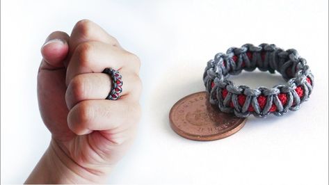 Paracord Ring, Cobra Knot, Paracord Projects Diy, Paracord Necklace, Paracord Bracelet Tutorial, Paracord Braids, Paracord Bracelet Diy, Braided Bracelet Diy, Paracord Diy