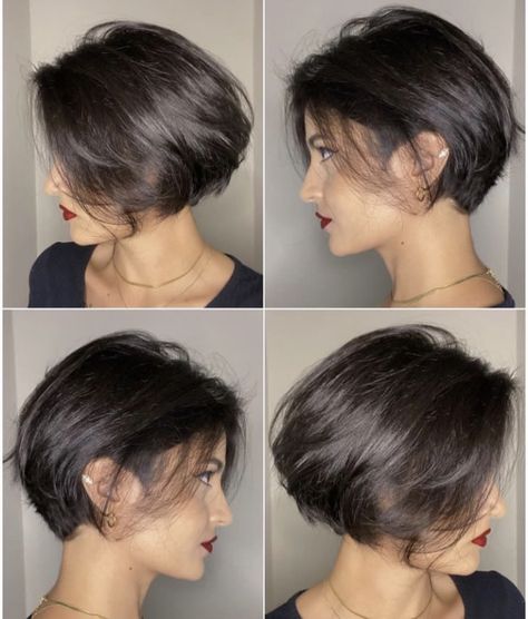 Bob Pendek, Trendy Bob Hairstyles, Short Blonde Haircuts, Gray Hair Cuts, Hair Inspiration Short, Short Choppy Hair, Long Pixie, Pixie Bob, Haircuts For Fine Hair