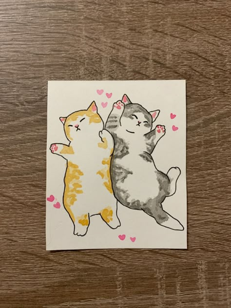 Birthday Card Drawing, Cat Birthday Card, Birthday Cards For Boyfriend, Cute Presents, Cute Couple Gifts, Diy Gifts For Boyfriend, Mini Drawings, Book Art Drawings, Colorful Drawings