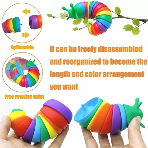 Look what I found on AliExpress Fidget Slug, Slug Fidget, Cool Fidget Toys, Slime Shops, Sensory Stimulation, Slug, Fidget Toy, Flexible Design, Sensory Toys