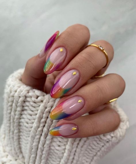 june nail ideas, pride nail ideas, pride nails, subtle pride nails, pride nails 2022, subtle bi pride nails, rainbow nails, simple pride nails, trans pride nails, acrylic pride nails, pride nail polish, bright pride nails Pride Nails Designs, Nails Rainbow, Pride Nails, Cute Summer Nail Designs, Stylish Nails Designs, Rose Nails, Nails Only, Rainbow Colours, Rainbow Nails