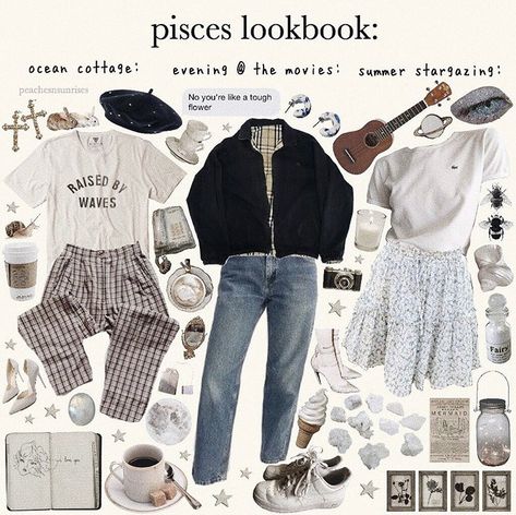 Aesthetic Pisces, Pisces Aesthetic, Aesthetic Lookbook, Venus In Pisces, Pisces Season, Tumblr Png, Png Polyvore, Pisces Girl, Venus Fashion