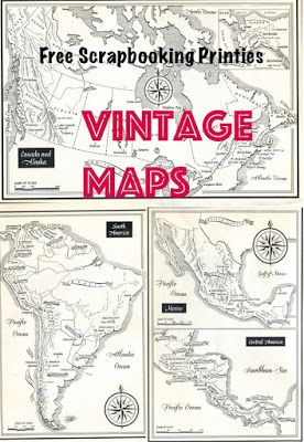 Free Map Printables, Map Decorations, Travel Journalling, Vintage Maps Printable, Journaling 2024, Scrapbooking Printables, Journal Printables Free, Vintage Journaling, Geography Teacher