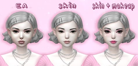 atomiclight: Lolly Skinblend (FaceSkin)... : MMFINDS Maxis Match Face, Face Overlay, Video Game Posters, Sims 4 Cc Furniture, Face Stickers, Sims 4 Game, Face Light, Tattoo Set, Sims Mods