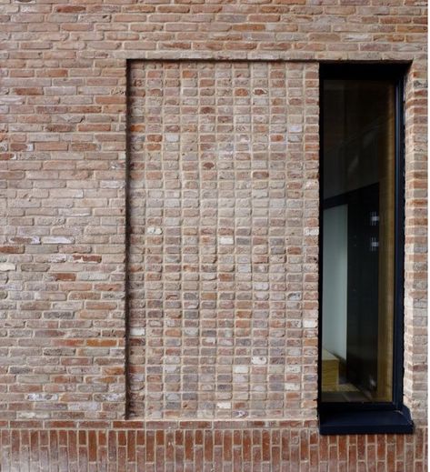 Recycled Brick, Brick Detail, Architectural Materials, Wood Screens, Brick Architecture, Harbin, Brick Facade, Brick Patterns, Brick Design