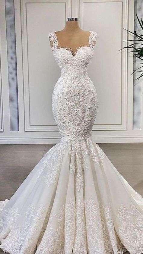 White Mermaid Prom Dress, White Long Dress Formal, Extravagant Wedding Dress, Wedding Ideas Dresses, White Prom Dress Mermaid, White Mermaid Dress, Dream Wedding Ideas, Wedding Dress Drawings, White Dress Long