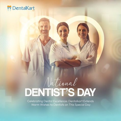 "On this Dentist Day, DentalKart extends warm wishes to the artisans of smiles. Your dedication to dental health brings joy and confidence to countless faces. Here's to celebrating your invaluable contributions to well-being! #DentalkartWishes #Waldent #NationalDentistDay #DentistsDay #OralHealth #DentalWorld #Dentistry #DentalCommunity #OralHygienist🦷" Dentist Day, Dental World, Brings Joy, Dental Clinic, Dental Health, Advertising Campaign, Oral Health, Well Being, Instagram Feed