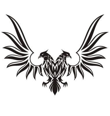 Double- headed black eagle. Finger Tattoos Words, Eagle Silhouette, Eagle Vector, Bird Stencil, Double Headed Eagle, Eagle Pictures, Pop Art Women, Royalty Free Clipart, Fire Tattoo