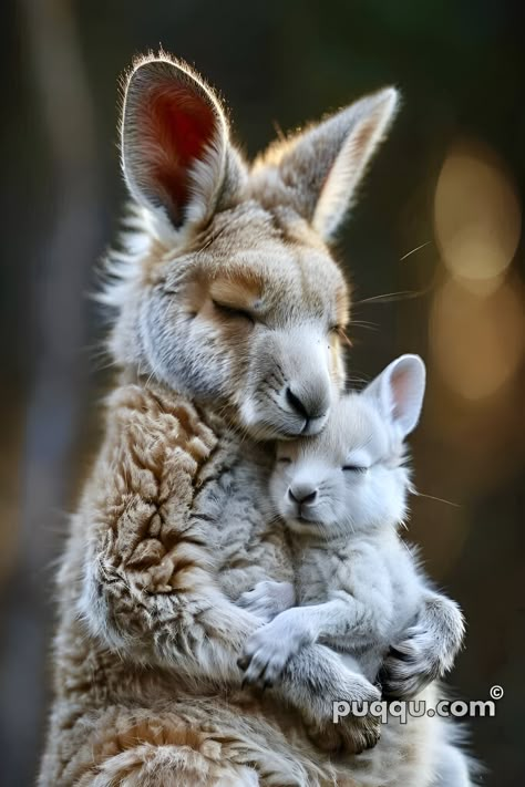 Baby Animals Adorable, Mom And Baby Animals, Kangaroo Funny, Mother And Baby Animals, Unlikely Animal Friends, Animal Families, Adorable Baby Animals, Baby Kangaroo, Animal Hugs