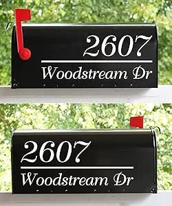 Amazon.com: 3-Pack Mailbox Numbers and Address Vinyl Decals - Street Home - Die Cut Stickers Duchess : Tools & Home Improvement Mailbox House, Star Wars Bathroom, Mailbox Decal, Custom Mailboxes, Mailbox Numbers, Mailbox Decals, Diy Wedding Gifts, Front Street, Static Cling