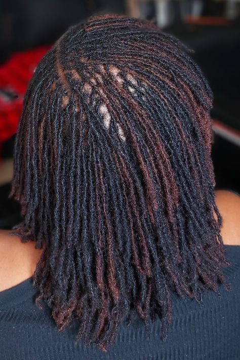 Locs On Short Hair, Sister Locs On Short Hair, Microlocs Inspiration, Sista Locks, Microloc Styles, Micro Locks, Sisterlocks Journey, Diy Hair Wig, Sister Locks