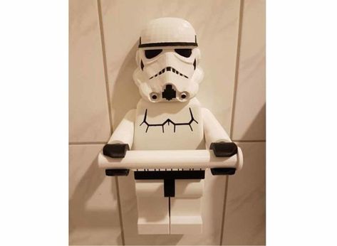 Lego Toilet, Cool 3d Prints, 3d Printing Toys, Lego Stormtrooper, Stormtrooper Helmet, 3d Printing Business, 3d Printer Designs, 3d Cnc, 3d Printer Projects