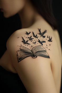 Literature Tattoos, Bookworm Tattoo, Reader Tattoo, Reading Tattoo, Book Inspired Tattoos, Teacher Tattoos, Book Lover Tattoo, 20 Tattoo, Fingerprint Tattoos