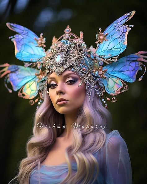 Vishma Maharaj (@whizicalmermaid) • Instagram photos and videos Mythical Fashion, Vishma Maharaj, Fantasy Party, Headpiece Diy, Fairy Illustration, Fairy Aesthetic, Fairycore Cottagecore, Art Idea, Magical Creatures