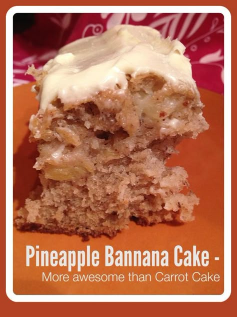 Pineapple Banana Cake Recipe, Pineapple Banana Cake, Pineapple Cake Recipe, Buckwheat Cake, Banana Dessert Recipes, Banana Cake Recipe, Banana Dessert, Salty Cake, Pineapple Cake