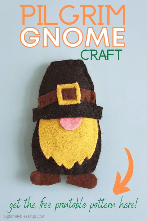 Make this adorable pilgrim gnome for Thanksgiving! Get the free gnome template and follow the easy instructions to make this Thanksgiving gnome. Gnome Template, Felt Gnomes, Gnome Craft, Thanksgiving Gnome, Thanksgiving Pilgrims, Fall Gnome, Girl Gnome, Gnomes Crafts, Printable Patterns