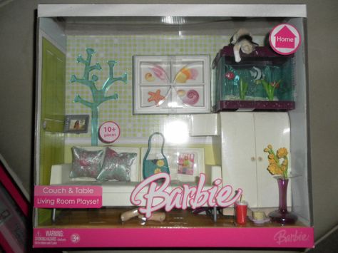 Barbie Dollhouse 2000s, Barbie Living Room, Monster High Dollhouse, Old Barbie Dolls, Barbie Playsets, Barbie Doll Set, Barbie Room, Barbie Sets, Diy Barbie Clothes