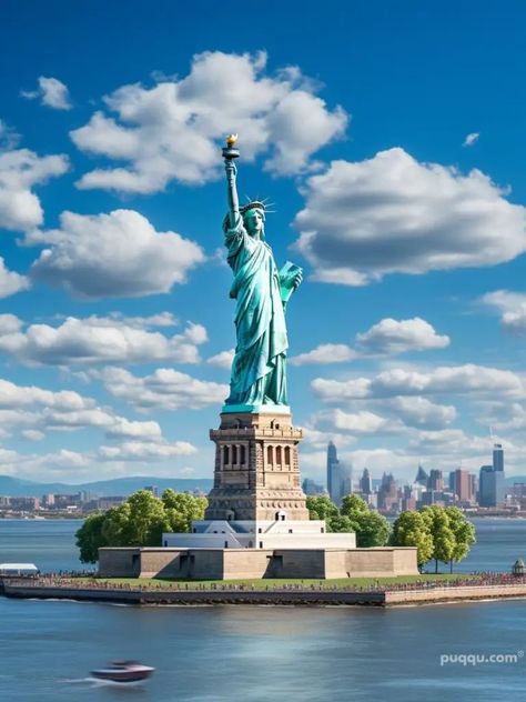 New York City Living: Discover the Essence of NYC Life - Puqqu Statue Of Liberty Aesthetic, New York City Living, New York Flag, New York City Life, New York Statue Of Liberty, New York Statue, Freedom Tower, Nyc Living, American Flag Wallpaper