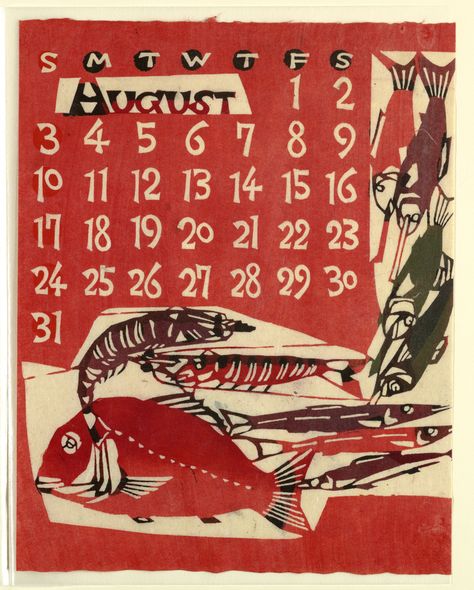 Summer of ’69Cooper Hewitt, Smithsonian Design Museum | Cooper Hewitt… Linocut Calendar, Calendar Ideas Design, August Calendar Ideas, Photo Calendar Design, Calander Ideas, Collage Calendar, Calendar Illustrations, Calendar Design Inspiration, Illustration Calendar