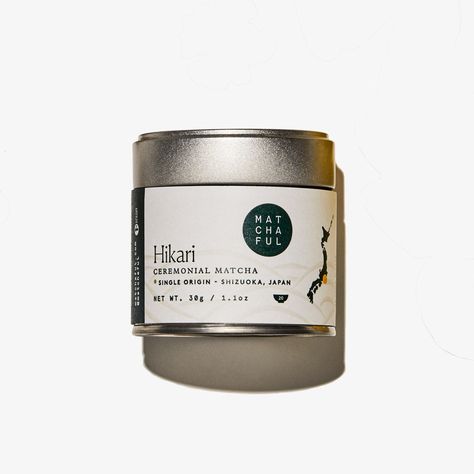 Hikari Single Origin Matcha - 30g - Matchaful Japanese Tea Packaging, Matcha Packaging Design, Matcha Package, Bee Packaging, Matcha Packaging, Matcha Ceremonial, Matcha Design, Matcha Bar, Liver Cleanser