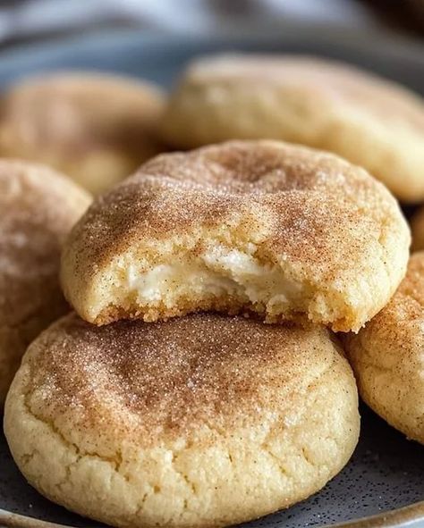 Cinnamon Cream Cheese Cookies - Soft & Dreamy Treat Cinnamon Cream Cheese Cookies By 12 Tomatoes, Cream Cheese Stuffed Snickerdoodle Cookies, Cinnamon Cream Cheese Cookies 12 Tomatoes, Cinnamon Cream Cheese Cookies, Cream Cheese Snickerdoodle Cookies, Cream Cheese Filled Cookies, Optimal Recipes, Betty Crocker Sugar Cookie Mix, Dream Cookies