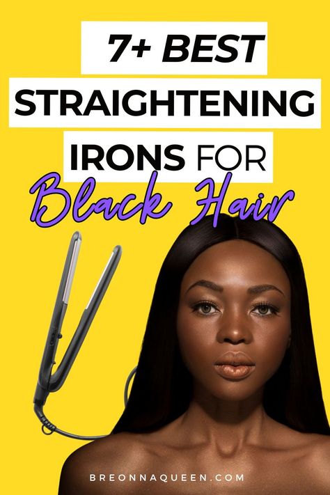 Nourish and protect your hair while achieving sleek, straight styles with the best straightening irons for black women, offering professional-grade performance and stunning results. #HairProtection #StraighteningIrons #BlackWomenHairCare Hair Straightener For Black Hair, Flat Iron For Black Women, Natural Hair Straightened Styles, Best Straightener, Steam Hair Straightener, Flat Irons Best, Hair Steaming, Best Hair Straightener, Straightening Natural Hair