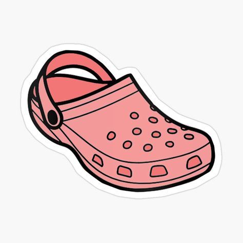 Crocs Illustrations, Croc Illustration, Crocs Drawings, Croc Stickers, Croc Drawing, Crocs Stickers, Punchneedle Ideas, Crocs Aesthetic, Cubby Tags