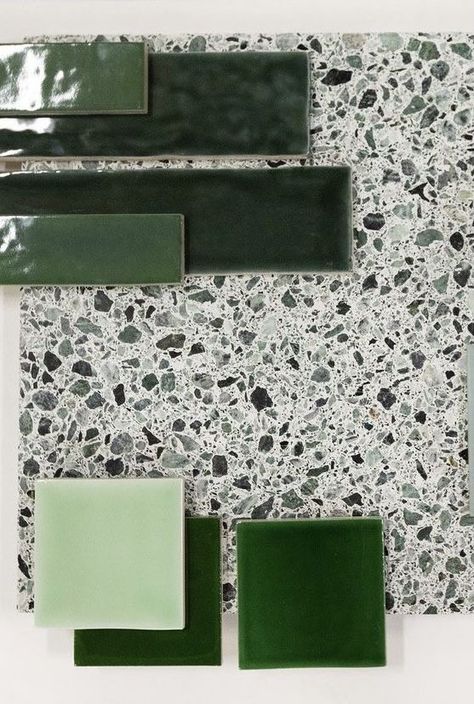 Green Terrazzo Bathroom, Bathroom Designs 2023, Terazzo Floor, Terrazzo Bathroom, National Tiles, Green Terrazzo, Green Tiles, Garage Bathroom, Terrazzo Flooring