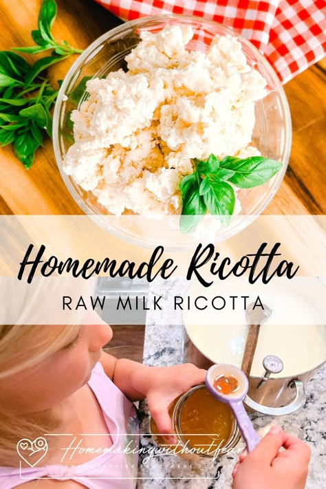 Cheese From Expired Milk, Ancestral Recipes, Make Ricotta Cheese, Canning Storage, Homemade Cheeses, Best Homemade Spaghetti Sauce, Whey Recipes, Homemade Ricotta Cheese, Raw Dairy