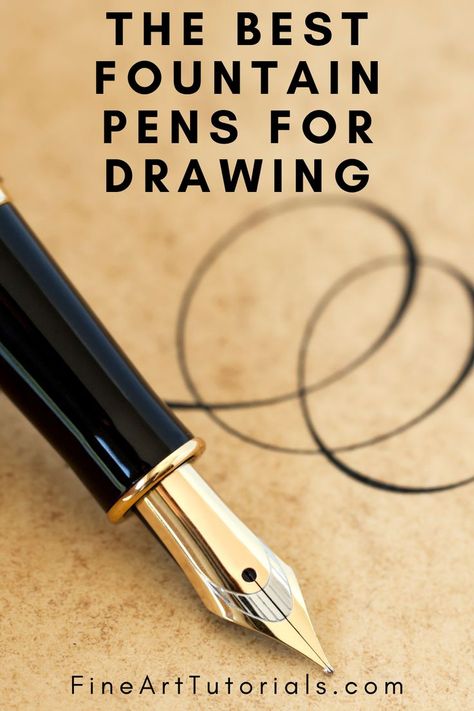 Fountain Pen Drawing Sketching, Black Pen Drawing Artworks, Fountain Pen Aesthetic, Best Drawing Pens, Fountain Pen Art, Pen Arts, Best Writing Pen, Aesthetic Pens, Calligraphy Projects