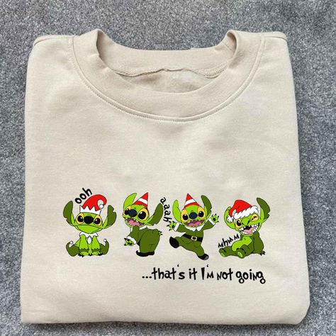 Thats It Im Not Going Grinch Shirt, Grinch Hoodie Christmas, Christmas Hoodie Ideas, Sweater Design For Men, Christmas T-shirts, Christmas Shirt Ideas Funny, Grinch Clothing, Sweatshirt And Shirt Outfit, The Grinch Shirt