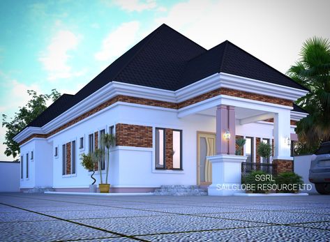 5 Bedroom Bungalow, Single Storey House Plans, Modern Bungalow House Design, Daily Report, Bungalow Style House, House Plans With Pictures, Bungalow Floor Plans, Bungalow Style House Plans, Luxury Mansion