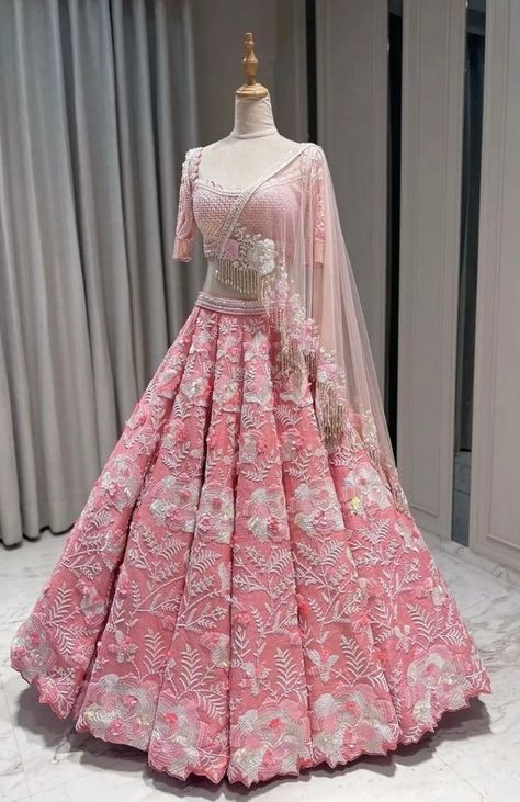 Pink Dress Outfit Wedding Guest, Lehenga Ideas, Girls Lehenga, Latest Lehenga Designs, Latest Bridal Lehenga Designs, Suit Neck, Bridal Lehenga Designs, Simple Lehenga, Latest Bridal Lehenga