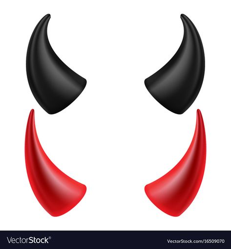 Devils Horns, Demon Horns, Elements Tattoo, Devil Horns, Face Tattoo, Infiniti Logo, White Background, Vector Images, Vector Free